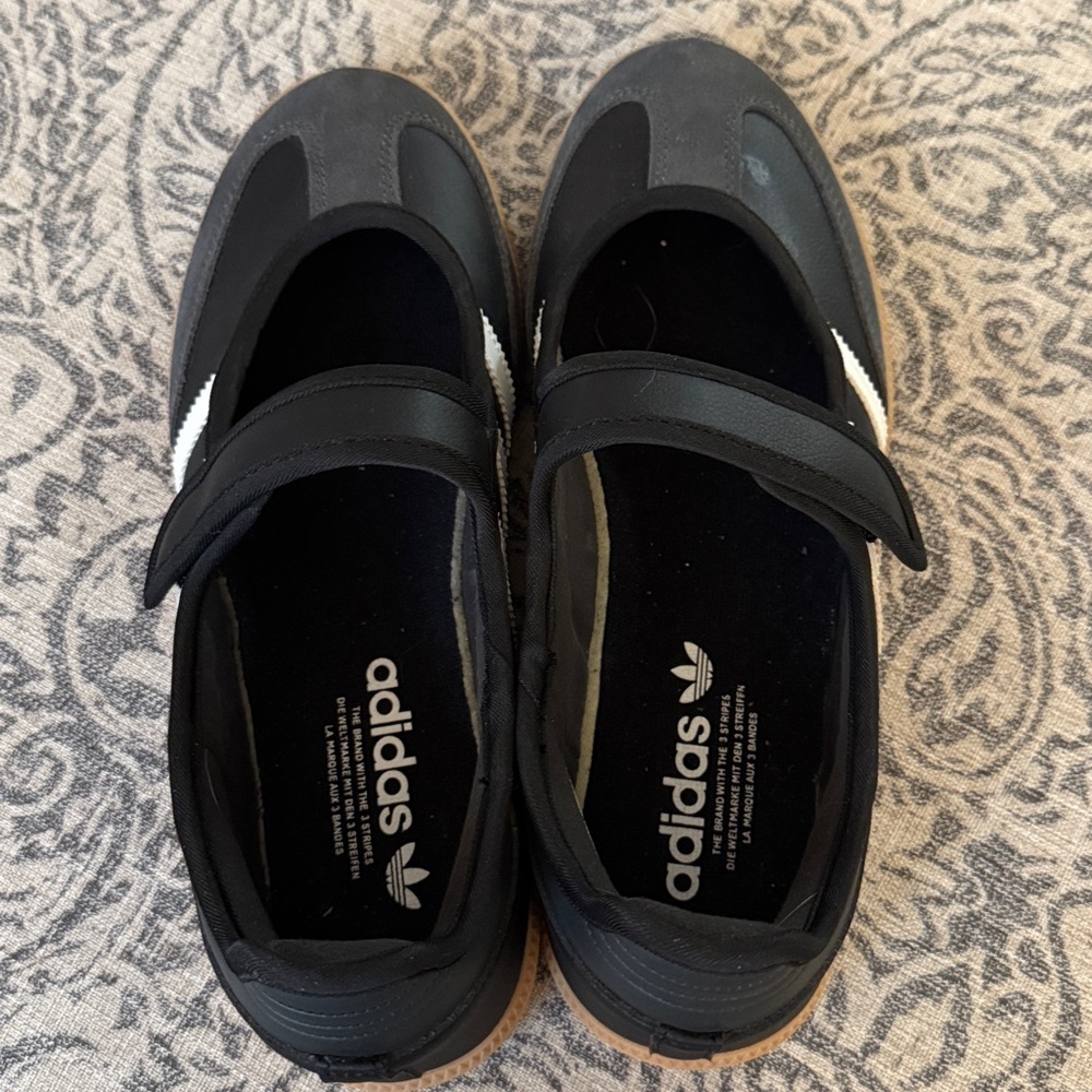 Adidas Black and White Strap Sneakers - Picture 4 of 6